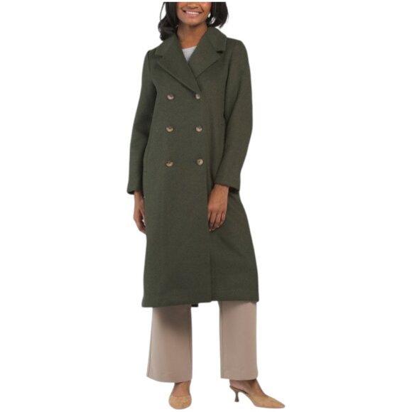 HOUSE OF HARLOW 1960 Wool Blend Button Down Coat With Scarf - Picture 3 of 3